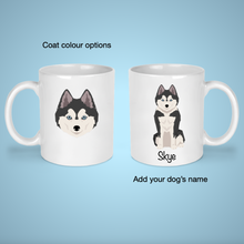 Load image into Gallery viewer, Pomsky (Pomeranian/Husky mix) 11 oz mug personalized
