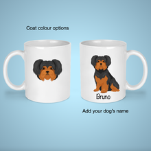 Load image into Gallery viewer, Yorkiepoo (Yorkshire Terrier/Poodle mix) 11 oz mug personalized
