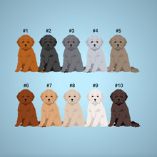 Load image into Gallery viewer, Toy Poodle (puppy clip) Bezel Keychain - personalized
