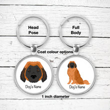 Load image into Gallery viewer, Leonberger Bezel Keychain - personalized
