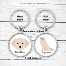 Load image into Gallery viewer, Maremma Sheepdog Bezel Keychain - personalized
