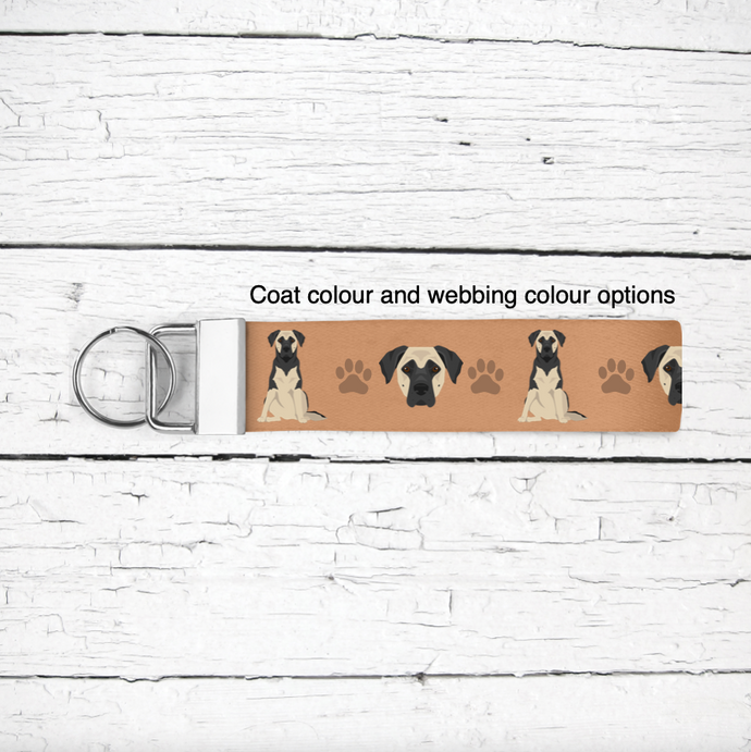 German Sheprador (German Shepherd/Labrador mix) key wristlet