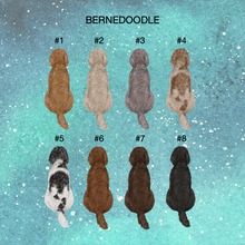 Load image into Gallery viewer, Bernedoodle (Bernese Mountain Dog/Poodle mix) Northern Lights Ornament
