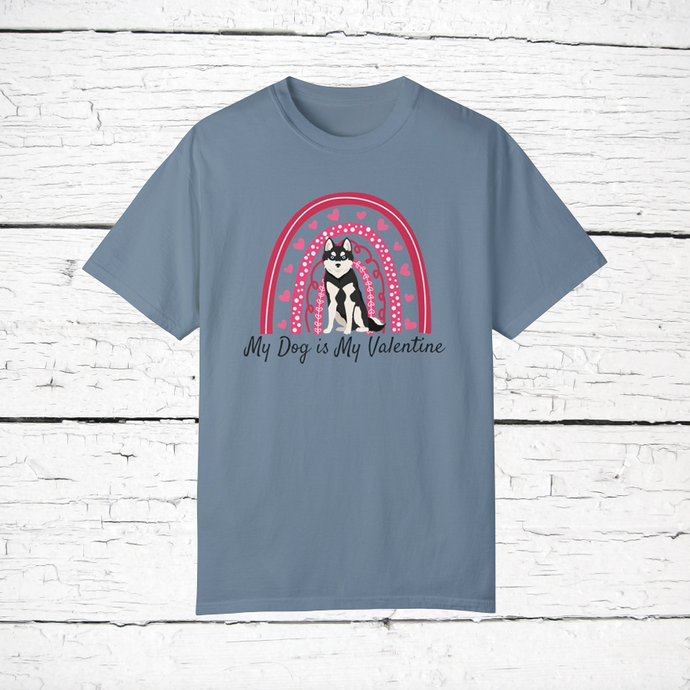 Alaskan Klee Kai 'My Dog is My Valentine' 100% cotton t-shirt customized