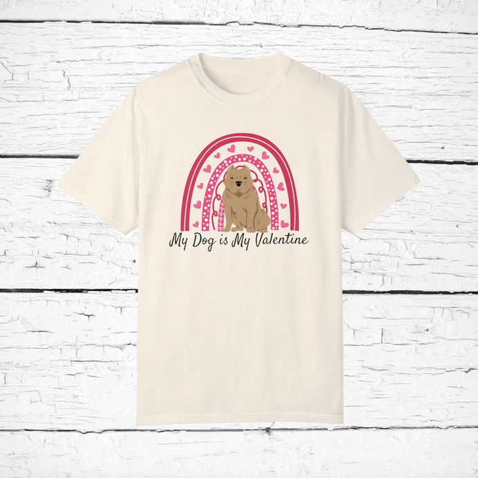 American Bully 'My Dog is My Valentine' 100% cotton t-shirt customized