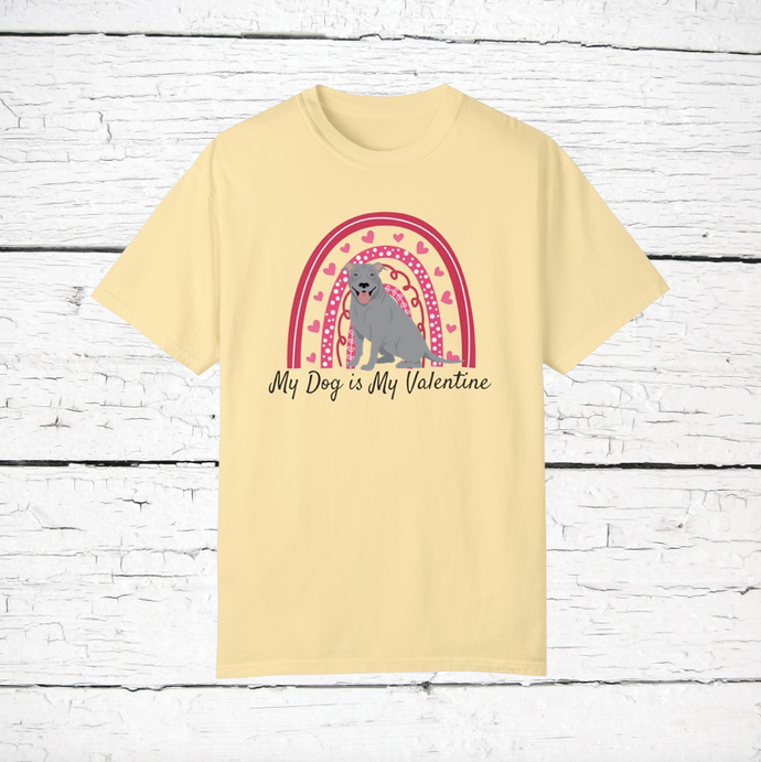 American Pit Bull 'My Dog is My Valentine' 100% cotton t-shirt customized