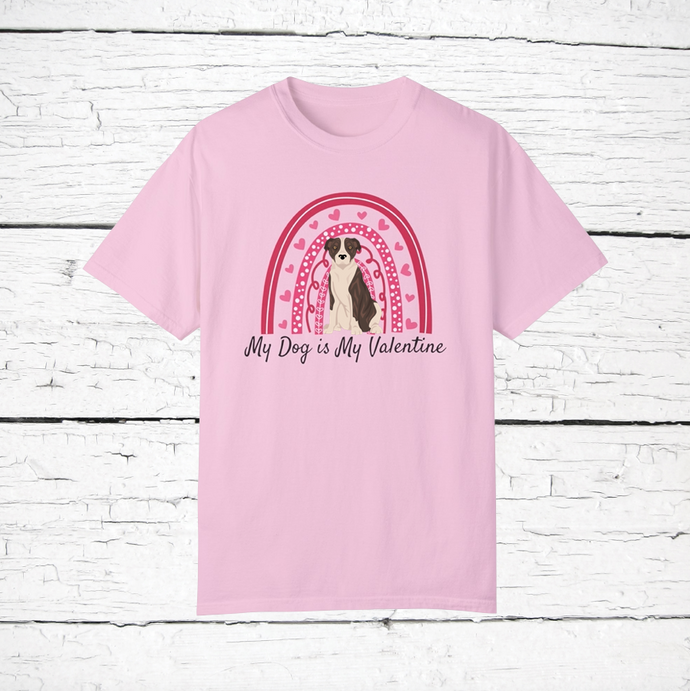 American Staffordshire Terrier 'My Dog is My Valentine' 100% cotton t-shirt customized
