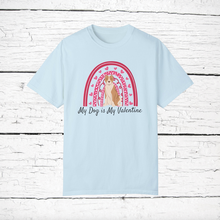 Load image into Gallery viewer, American Staffordshire Terrier (cropped ears) 'My Dog is My Valentine' 100% cotton t-shirt customized

