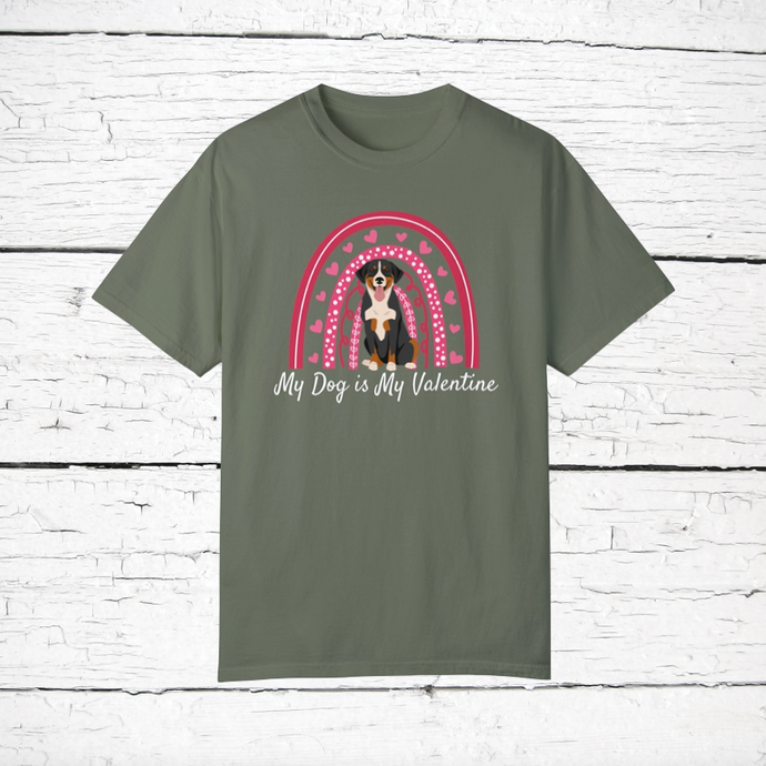 Appenzeller Sennehund 'My Dog is My Valentine' 100% cotton t-shirt customized