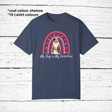 Load image into Gallery viewer, Australian Shepherd &#39;My Dog is My Valentine&#39; 100% cotton t-shirt customized
