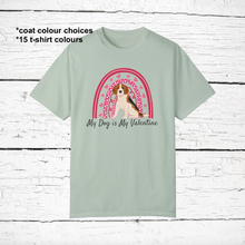 Load image into Gallery viewer, Beagle &#39;My Dog is My Valentine&#39; 100% cotton t-shirt customized
