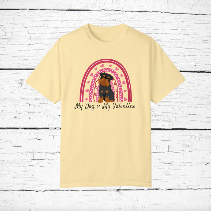 Brussels Griffon 'My Dog is My Valentine' 100% cotton t-shirt customized