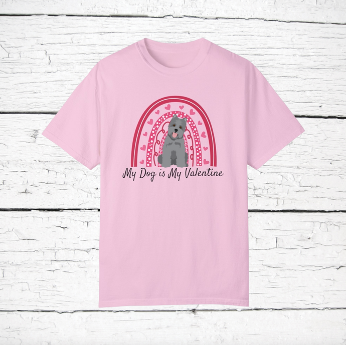 Cairn Terrier 'My Dog is My Valentine' 100% cotton t-shirt customized