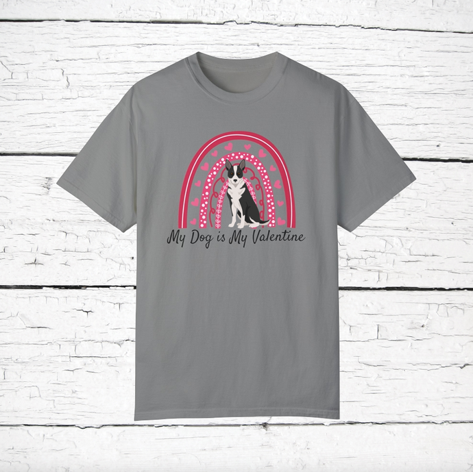 Canaan Dog 'My Dog is My Valentine' 100% cotton t-shirt customized