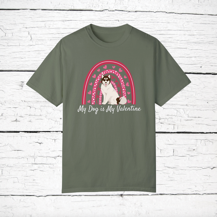 Canadian Inuit Dog 'My Dog is My Valentine' 100% cotton t-shirt customized