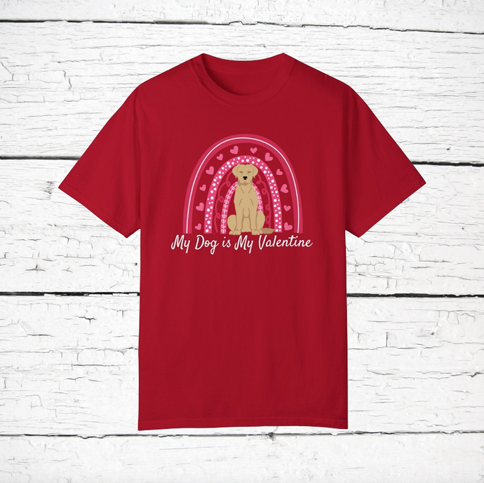 Chesapeake Bay Retriever 'My Dog is My Valentine' 100% cotton t-shirt customized
