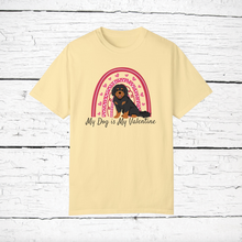 Load image into Gallery viewer, Cavapoo (Cavalier/Poodle mix) &#39;My Dog is My Valentine&#39; 100% cotton t-shirt customized
