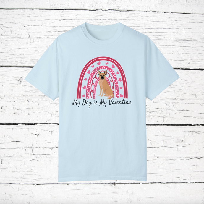 Chinook 'My Dog is My Valentine' 100% cotton t-shirt customized