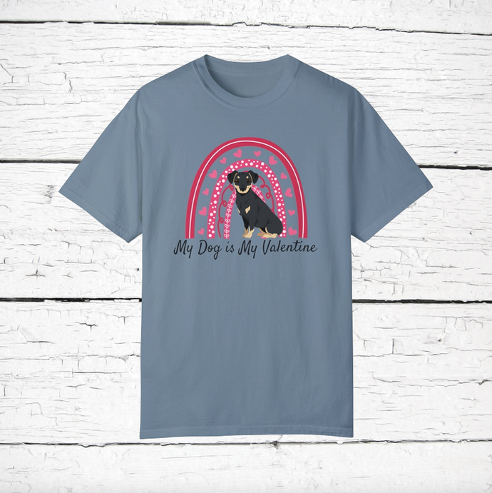 Chiweenie (Chihuahua/Dachshund mix) 'My Dog is My Valentine' 100% cotton t-shirt customized