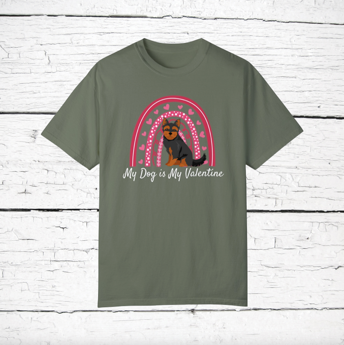 Chorkie (Chihuahua/Yorkie mix) 'My Dog is My Valentine' 100% cotton t-shirt customized