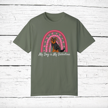Load image into Gallery viewer, Chorkie (Chihuahua/Yorkie mix) &#39;My Dog is My Valentine&#39; 100% cotton t-shirt customized
