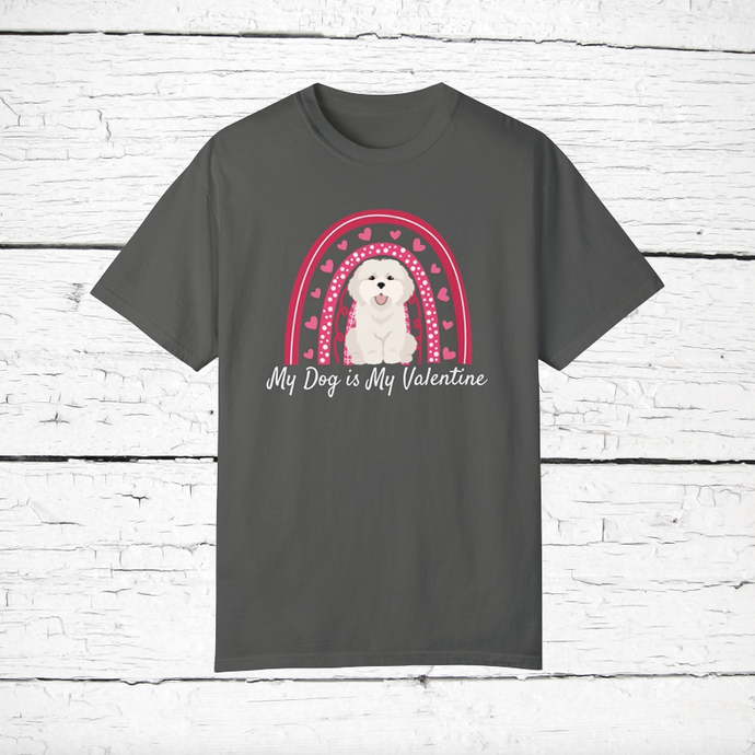Coton de Tulear 'My Dog is My Valentine' 100% cotton t-shirt customized