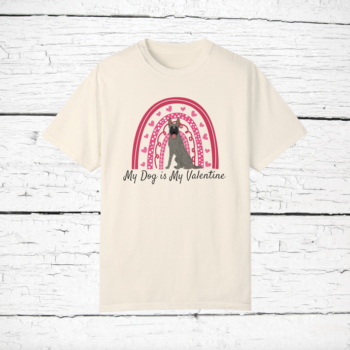 Dutch Shepherd 'My Dog is My Valentine' 100% cotton t-shirt customized