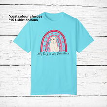 Load image into Gallery viewer, English Bulldog &#39;My Dog is My Valentine&#39; 100% cotton t-shirt customized
