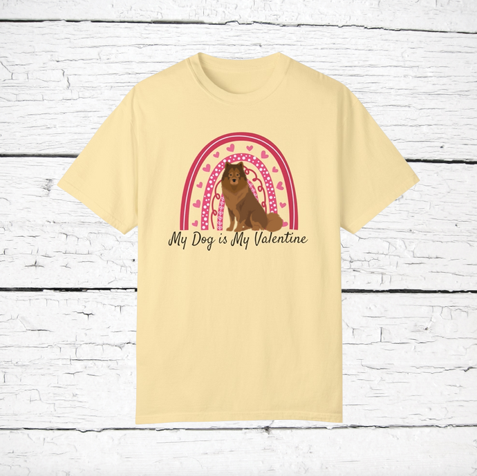 Eurasier 'My Dog is My Valentine' 100% cotton t-shirt customized
