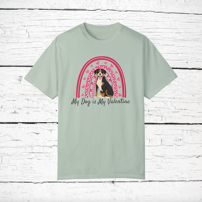 Entlebucher Mountain Dog 'My Dog is My Valentine' 100% cotton t-shirt customized