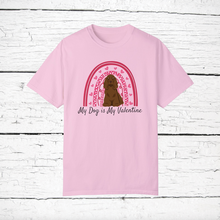 Load image into Gallery viewer, Field Spaniel &#39;My Dog is My Valentine&#39; 100% cotton t-shirt customized
