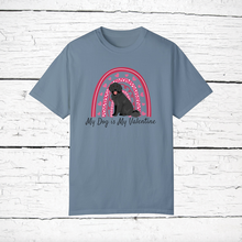 Load image into Gallery viewer, Flat Coated Retreiver &#39;My Dog is My Valentine&#39; 100% cotton t-shirt customized
