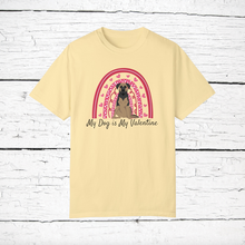 Load image into Gallery viewer, German Sheprador (German Shepherd/Labrador mix) &#39;My Dog is My Valentine&#39; 100% cotton t-shirt customized
