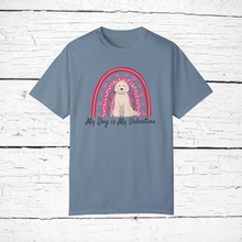 Load image into Gallery viewer, Goldendoodle (Golden Retriever/Poodle mix) &#39;My Dog is My Valentine&#39; 100% cotton t-shirt customized
