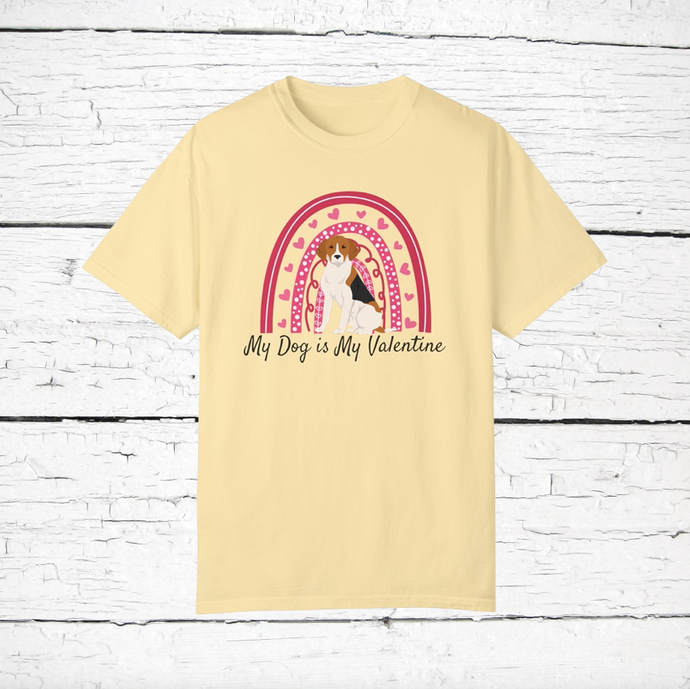 Harrier 'My Dog is My Valentine' 100% cotton t-shirt customized