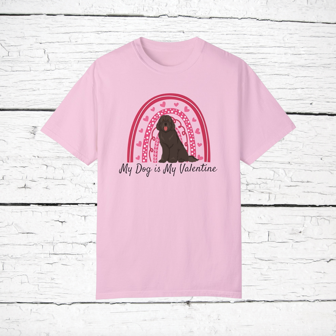 Labradoodle (Labrador Retriever/Poodle mix) 'My Dog is My Valentine' 100% cotton t-shirt customized
