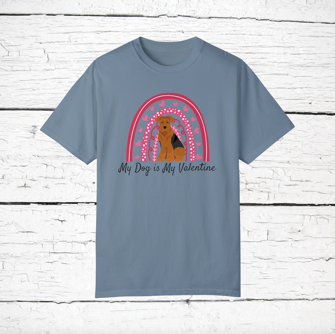 Lakeland Terrier 'My Dog is My Valentine' 100% cotton t-shirt customized