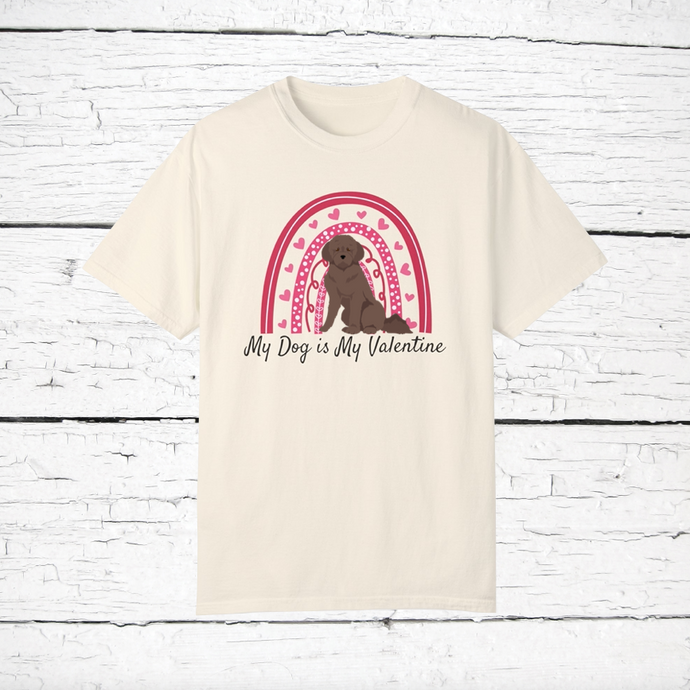 Lagotto Romagnolo 'My Dog is My Valentine' 100% cotton t-shirt customized