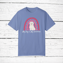 Load image into Gallery viewer, Malti-poo (Maltese/Poodle mix) &#39;My Dog is My Valentine&#39; 100% cotton t-shirt customized

