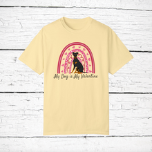 Load image into Gallery viewer, Manchester Terrier &#39;My Dog is My Valentine&#39; 100% cotton t-shirt customized

