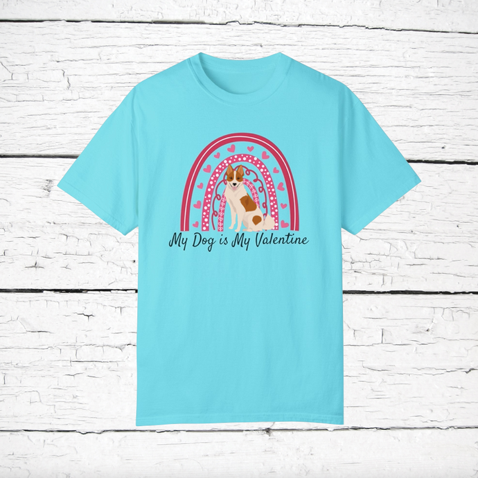 Nordic Spitz 'My Dog is My Valentine' 100% cotton t-shirt customized