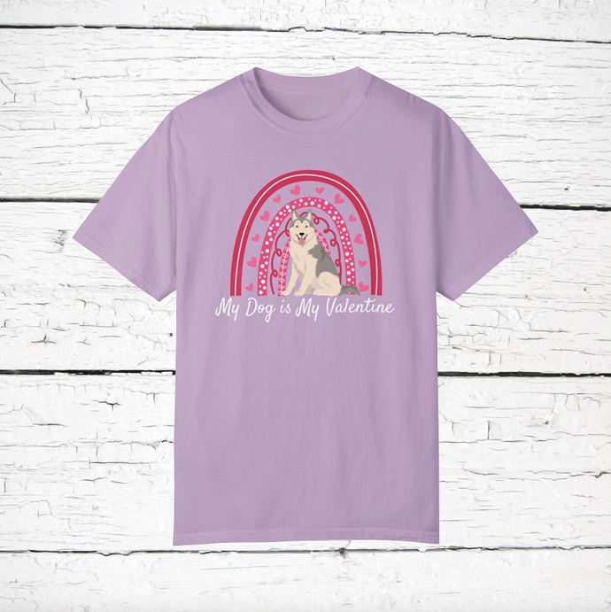 Northern Inuit Dog 'My Dog is My Valentine' 100% cotton t-shirt customized