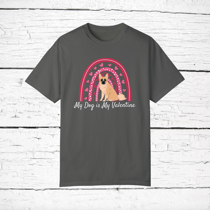 Norwegian Buhund 'My Dog is My Valentine' 100% cotton t-shirt customized