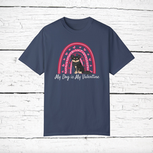 Load image into Gallery viewer, Pomchi (Pomeranian/Chihuahua mix) &#39;My Dog is My Valentine&#39; 100% cotton t-shirt customized
