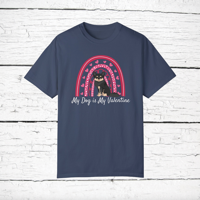 Pomchi (Pomeranian/Chihuahua mix) 'My Dog is My Valentine' 100% cotton t-shirt customized