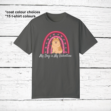 Load image into Gallery viewer, Pomeranian &#39;My Dog is My Valentine&#39; 100% cotton t-shirt customized
