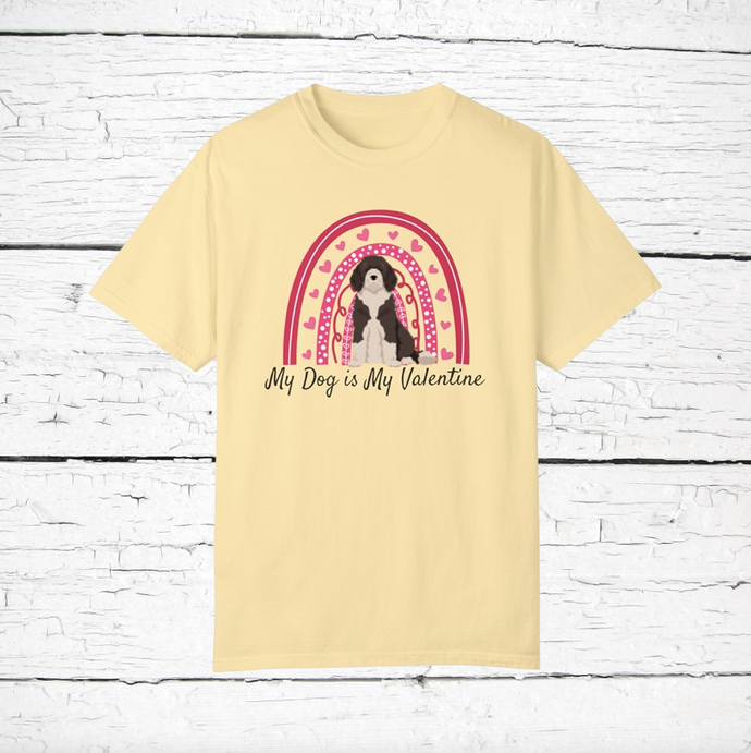 Portuguese Water Dog 'My Dog is My Valentine' 100% cotton t-shirt customized
