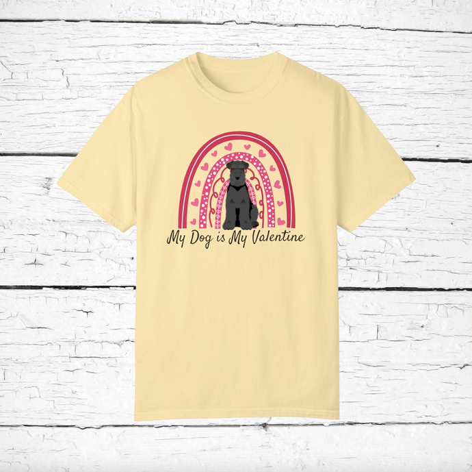 Standard Schnauzer 'My Dog is My Valentine' 100% cotton t-shirt customized