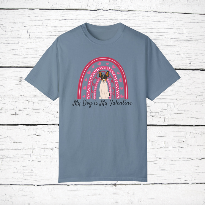 Toy Fox Terrier 'My Dog is My Valentine' 100% cotton t-shirt customized