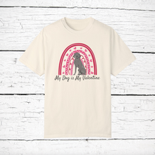 Load image into Gallery viewer, Weimaraner &#39;My Dog is My Valentine&#39; 100% cotton t-shirt customized
